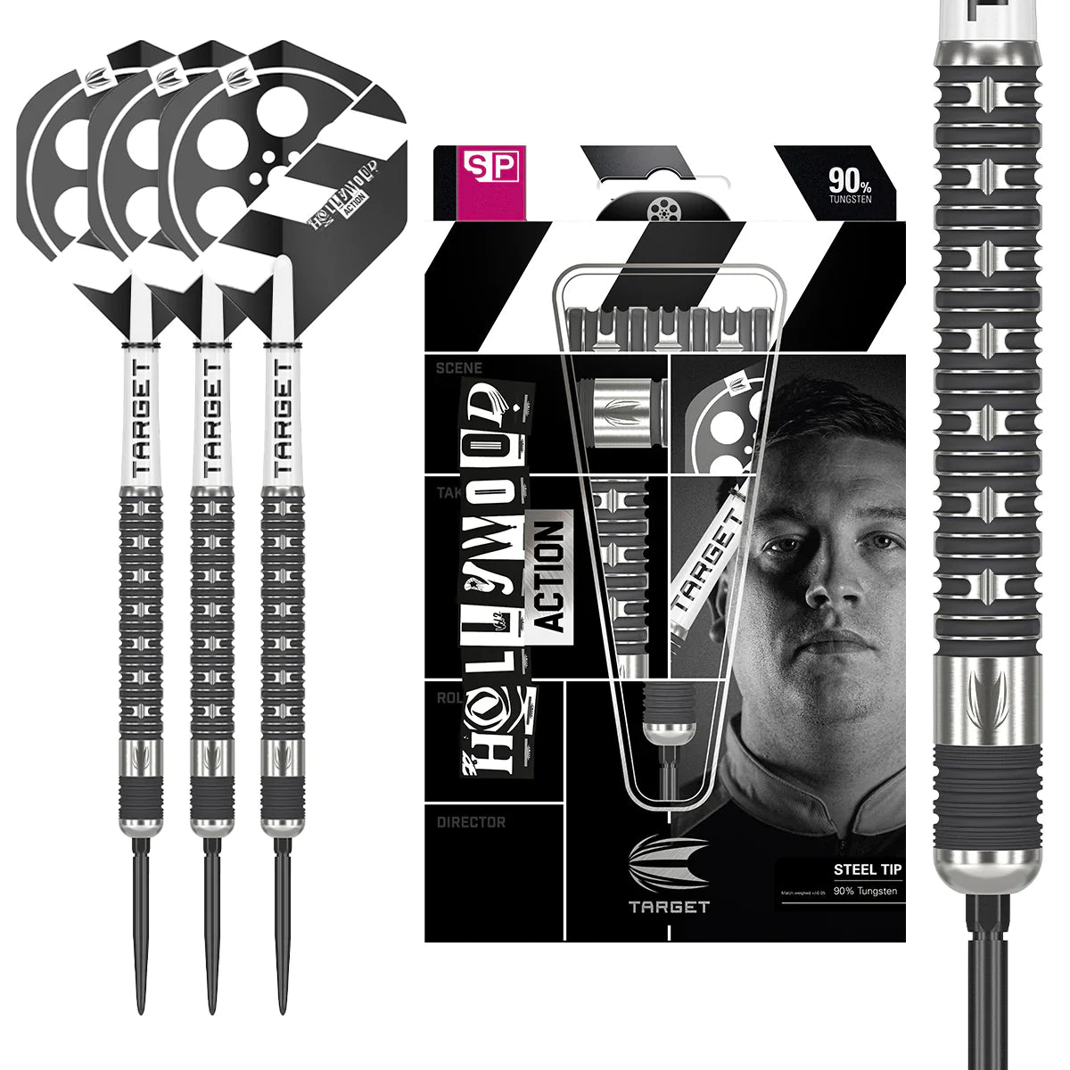 Target Chris Dobey Hollywood Action Darts - Swiss Point 22g Target Chris Dobey Hollywood Action Darts - Swiss Point 22g