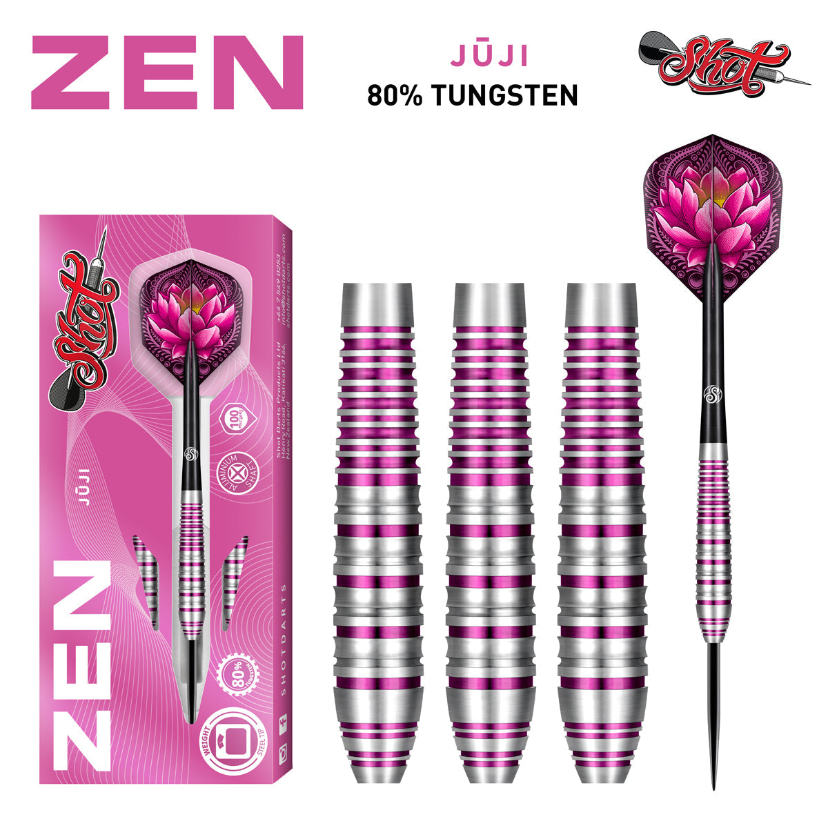 Shot Darts - Zen Juji - 80% Tungsten - 26g – 9Dartfinish