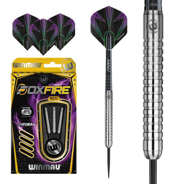 Winmau Foxfire 80% Tungsten Steel Tip Darts 21g