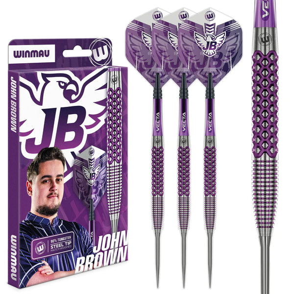 Winmau John Brown Signature Edition 90% Tungsten Steel Tip Darts 22g