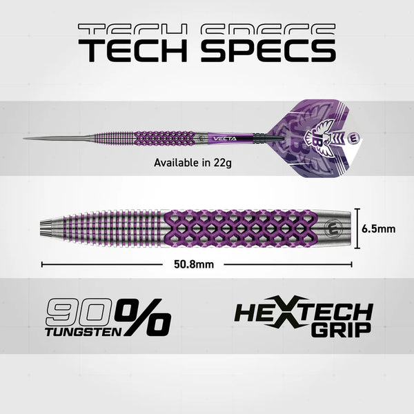 Winmau John Brown Signature Edition 90% Tungsten Steel Tip Darts 22g