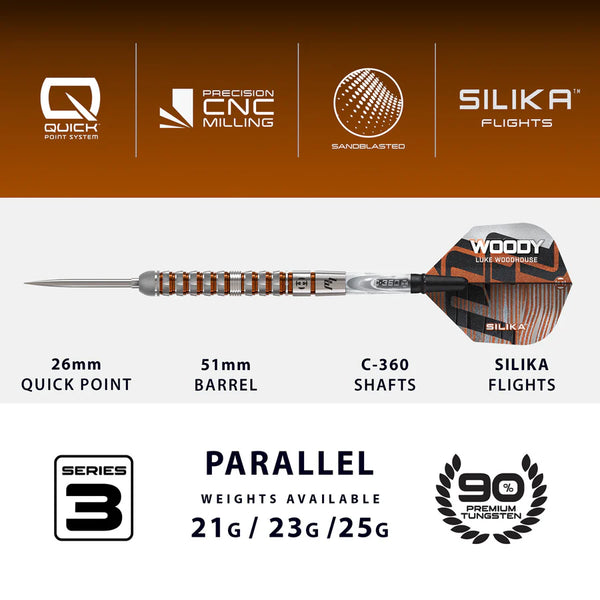 Harrows Luke Woodhouse Series 3 90% Tungsten QP Steel Tip