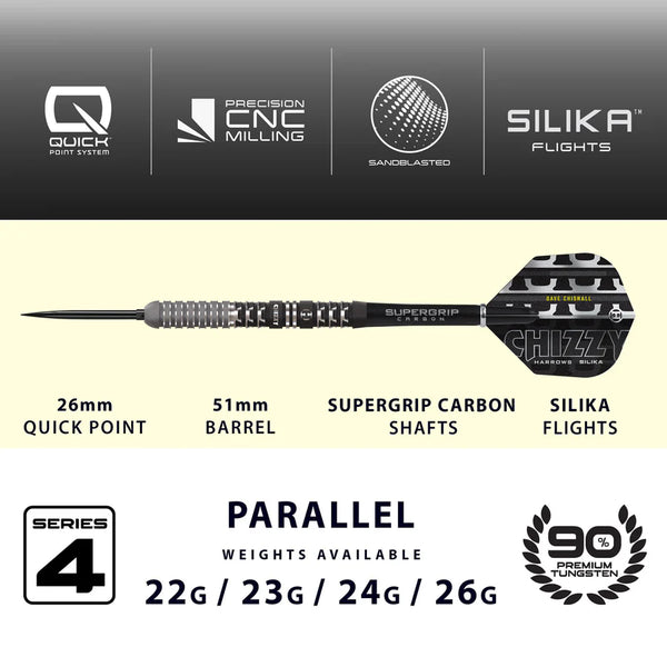 Harrows Dave Chisnall Series 4 90% Tungsten QP Steel Tip
