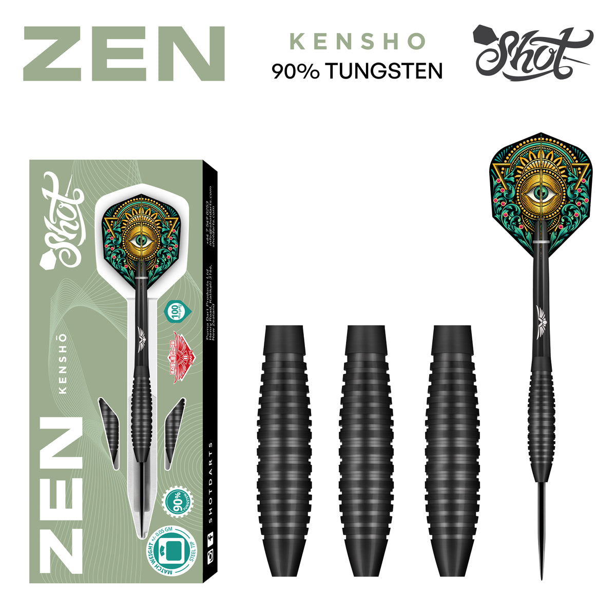 Shot Darts - Zen Kensho - 90% Tungsten - 22g