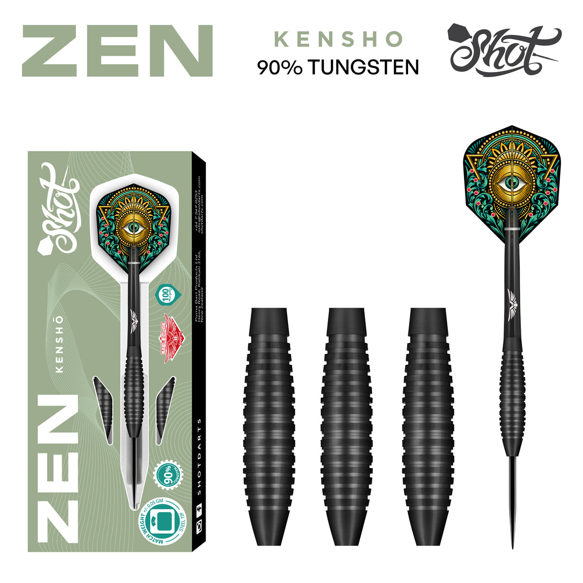 Shot Darts - Zen Kensho - 90% Tungsten - 24g