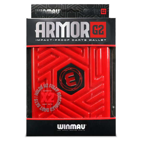 Winmau Armor G2 Impact Proof Red Dart Case