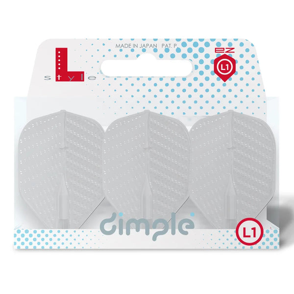 L-Style Dimple EZ L1 - Dart Flights - L1 Std - White