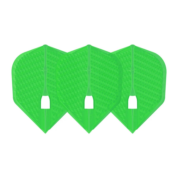 L-Style Dimple Pro - Dart Flights - L3 Shape - Lime Green