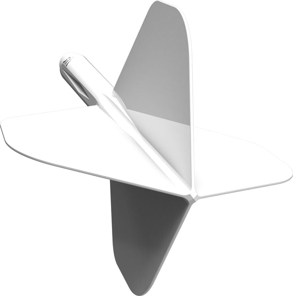 Mission Force 90 No2 One Piece Flight/Stem system - White - Medium