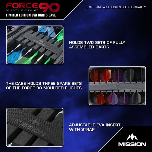 Mission Force 90 Dart Case - Grey Denim