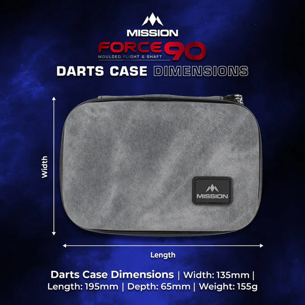 Mission Force 90 Dart Case - Grey Denim