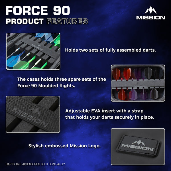 Mission Force 90 Dart Case - Black
