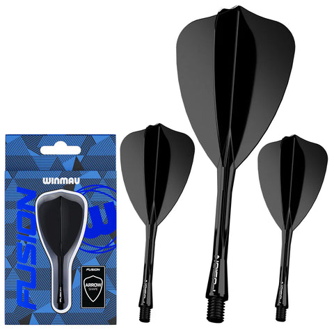Winmau Fusion Arrow  Integrated Flight & Shaft - Black