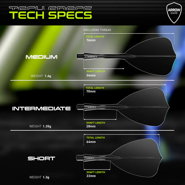 Winmau Fusion Arrow  Integrated Flight & Shaft - Black