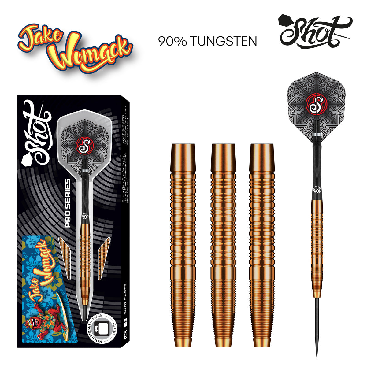 Shot Darts - Pro Series - Jake Womack - 90% Tungsten - 23g