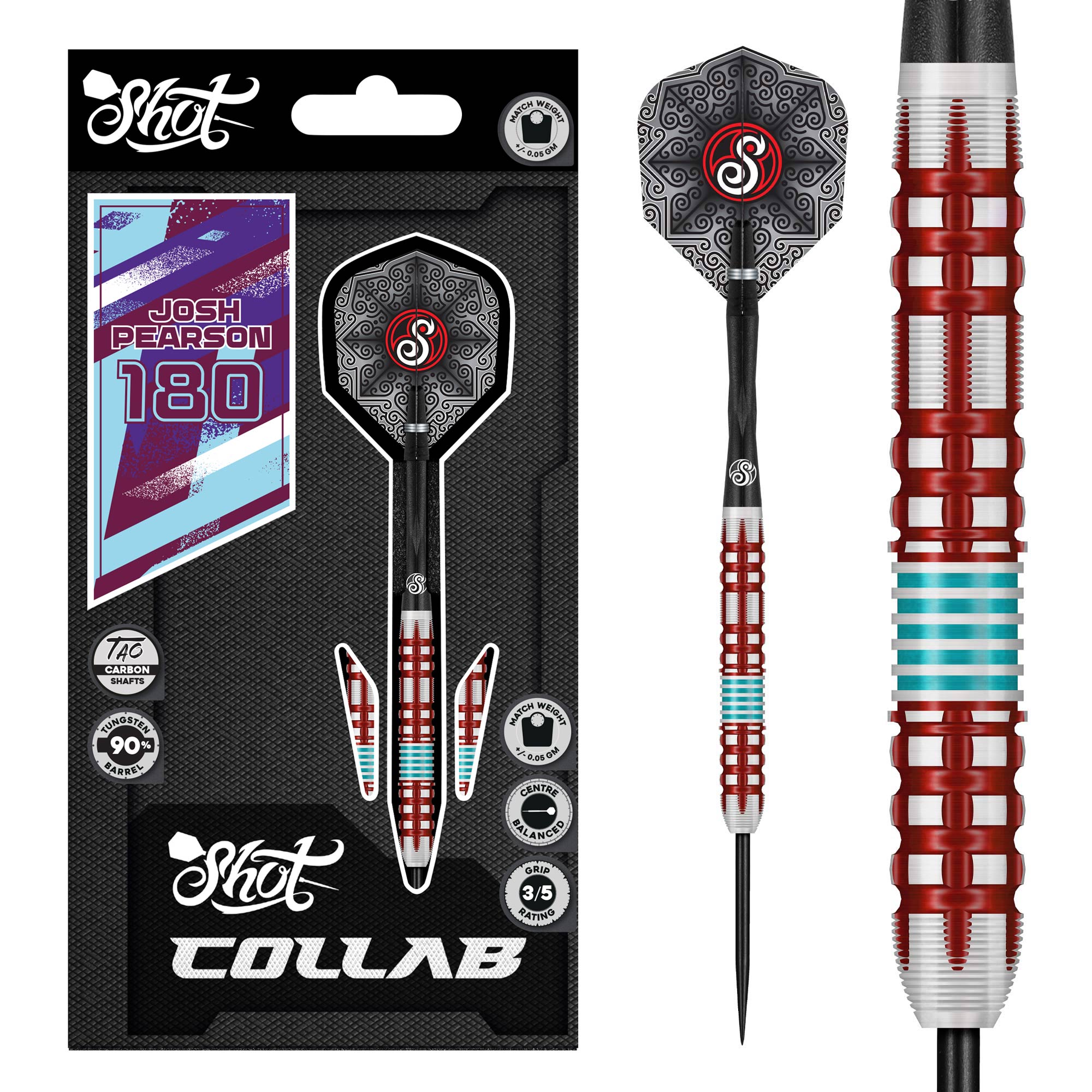 Shot Darts - Collab Series - Josh Pearson - 90% Tungsten - 23g