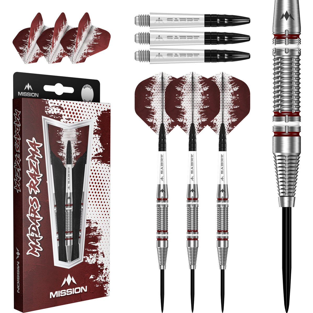 Mission Madars Razma Darts - 95% Tungsten - 21g, 23g & 25g – 9Dartfinish