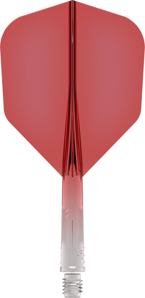 Mission Force 90 Gradient No6 One Piece Flight/Stem system - Red - Short