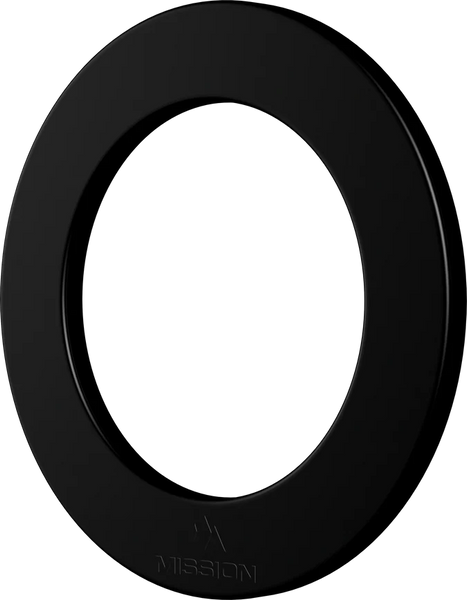 Mission Dartboard Surround - Embossed Logo Design - Black