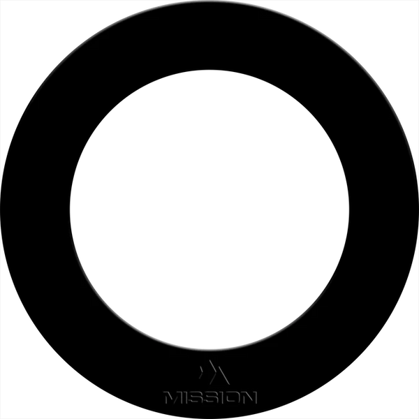 Mission Dartboard Surround - Embossed Logo Design - Black