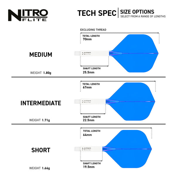 Red Dragon Nitro Flight & Shaft No2 - White/Blue