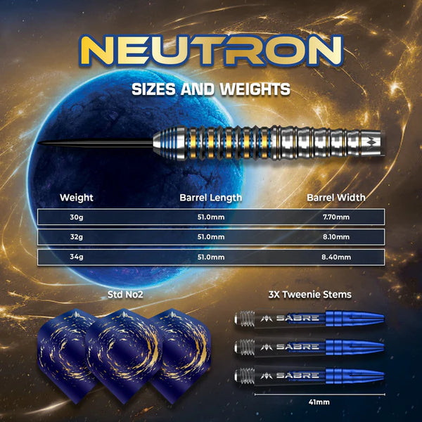 Mission Neutron Darts - Steel Tip 95%Tungsten