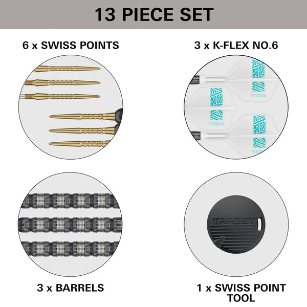 Target Rob Cross 95K Edition Swiss Point Steel Tip Darts 95% Tungsten - 23g