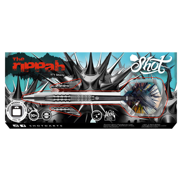 Shot Darts - Gnarly Rippah - Front Weighted - 90% Tungsten - 24g