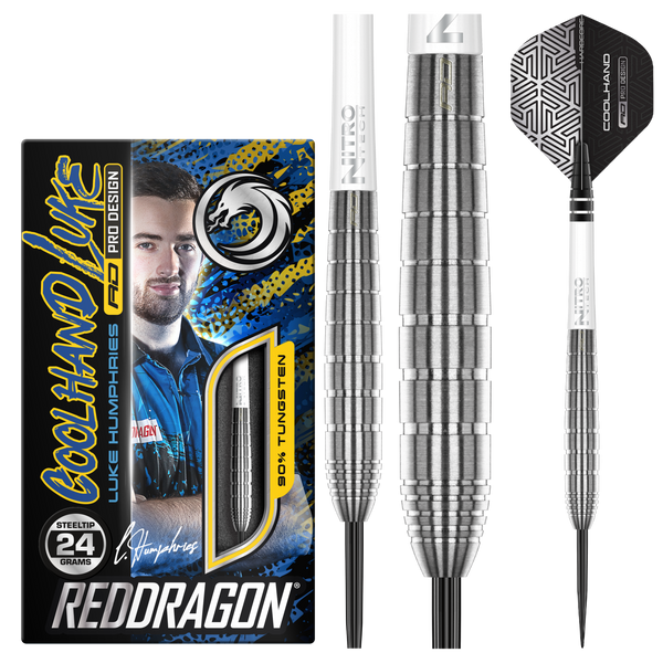 Luke Humphries TX1 Darts - 90% Tungsten Steel Tip Darts - 24g