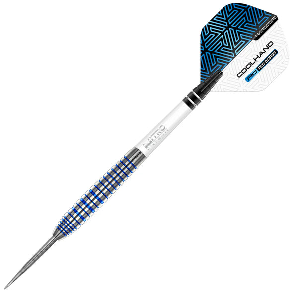 Luke Humphries TX3 Cool Blue Darts - 90% Tungsten Steel Tip Darts - 24g