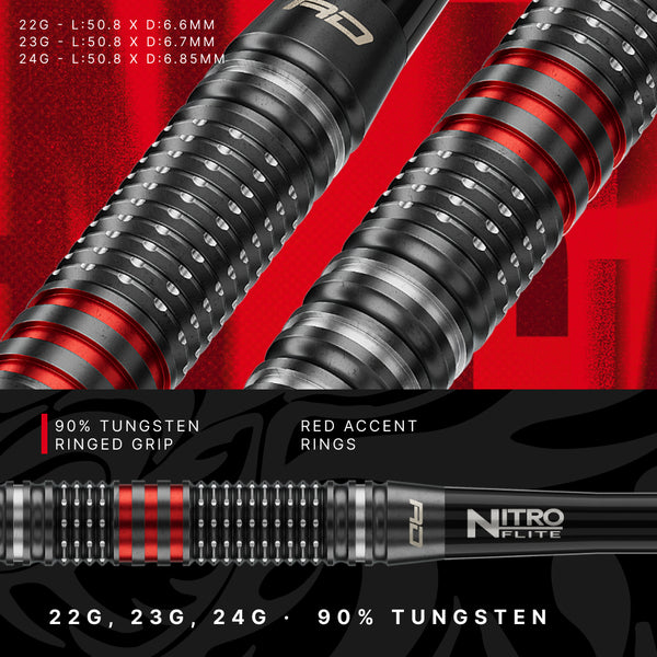 Jonny Clayton RD-Pro 90% Switch Point Steeltip Darts 23g