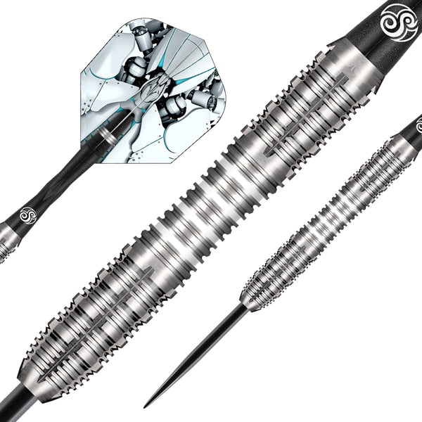 Shot AI Scorpula Steel Tip Dart Set-90% Tungsten Barrels-24gm