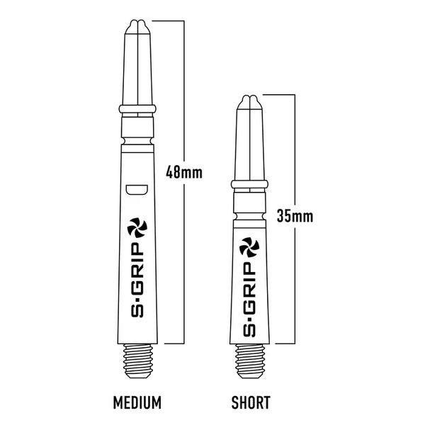 Harrows Supergrip Spin Stems - Black/Gold