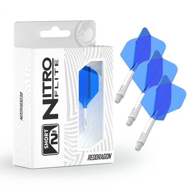 Red Dragon Nitro Flight & Shaft No2 - White/Blue