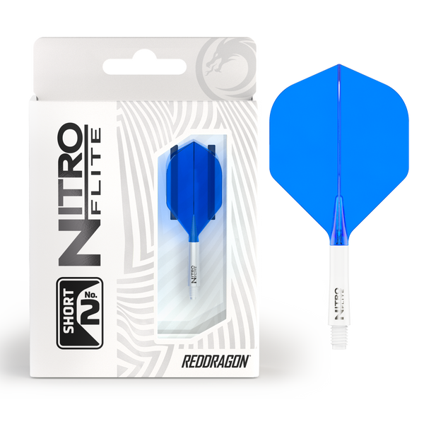 Red Dragon Nitro Flight & Shaft No2 - White/Blue