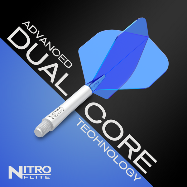 Red Dragon Nitro Flight & Shaft No2 - White/Blue