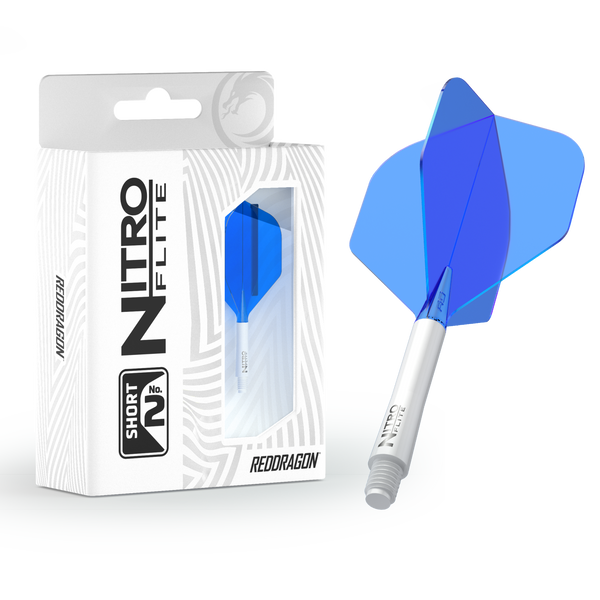 Red Dragon Nitro Flight & Shaft No2 - White/Blue
