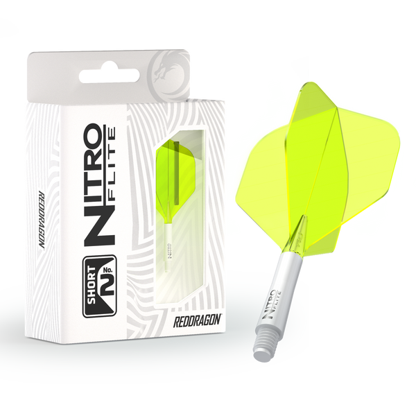 Red Dragon Nitro Flight & Shaft No2 - White/Yellow