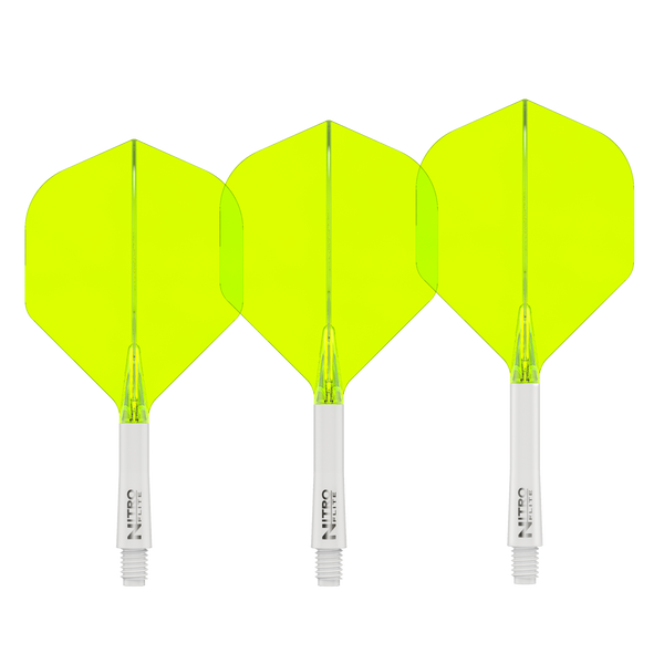 Red Dragon Nitro Flight & Shaft No2 - White/Yellow