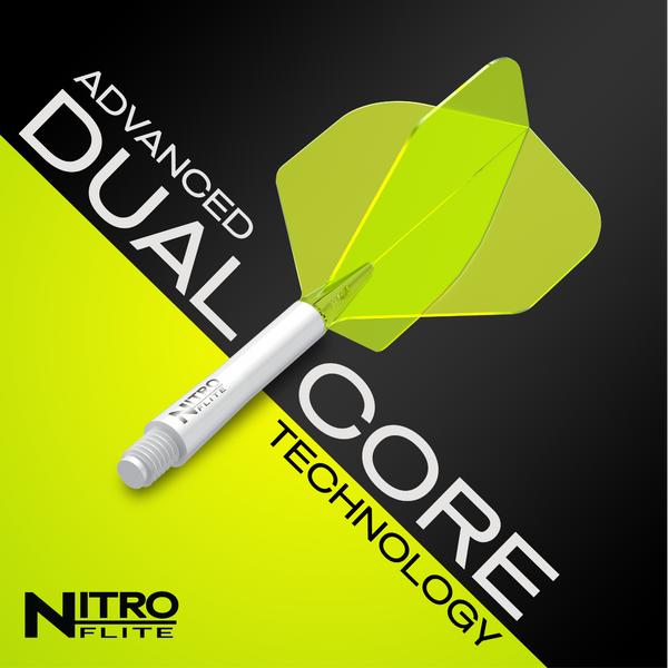 Red Dragon Nitro Flight & Shaft No2 - White/Yellow