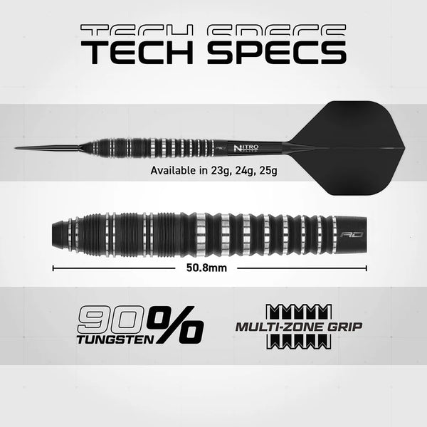Red Dragon Sable Torpedo - Switch Point - 90% Tungsten Steel Tip Darts