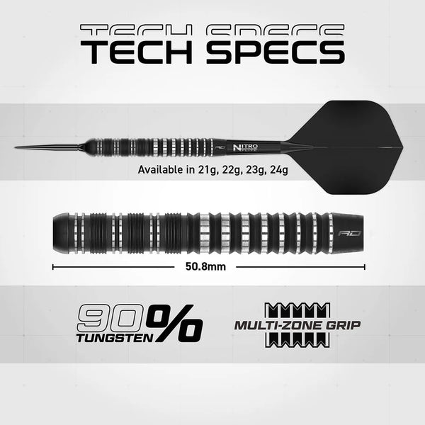 Red Dragon Sable Parallel - Switch Point - 90% Tungsten Steel Tip Darts
