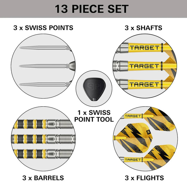 Target Buzz 01 Swiss Point 90% Tungsten Steel Tip Darts 23g