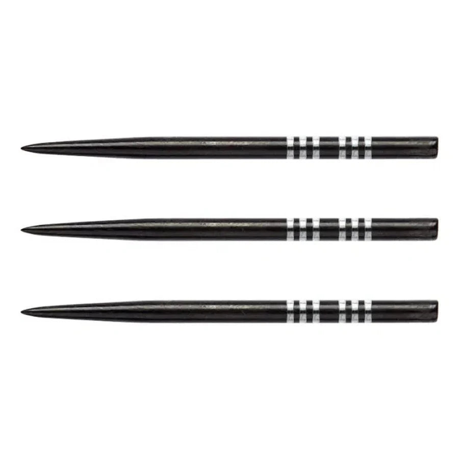 Winmau Black & Silver Grooved Long Points 41mm