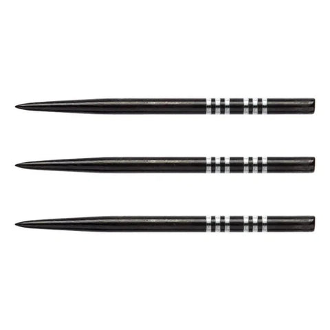 Winmau Black & Silver Grooved Long Points 41mm