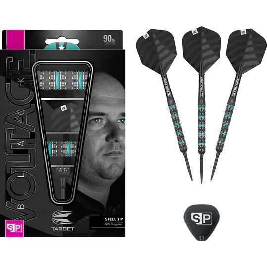 Target Rob Cross Black Edition Swiss Point Steel Tip Darts 90% Tungsten - 24g