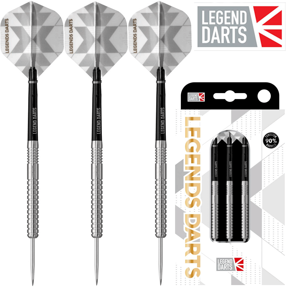 Legends Pro Series Darts V2 Straight Barrel - 90% Tungsten Steel Tip 23g