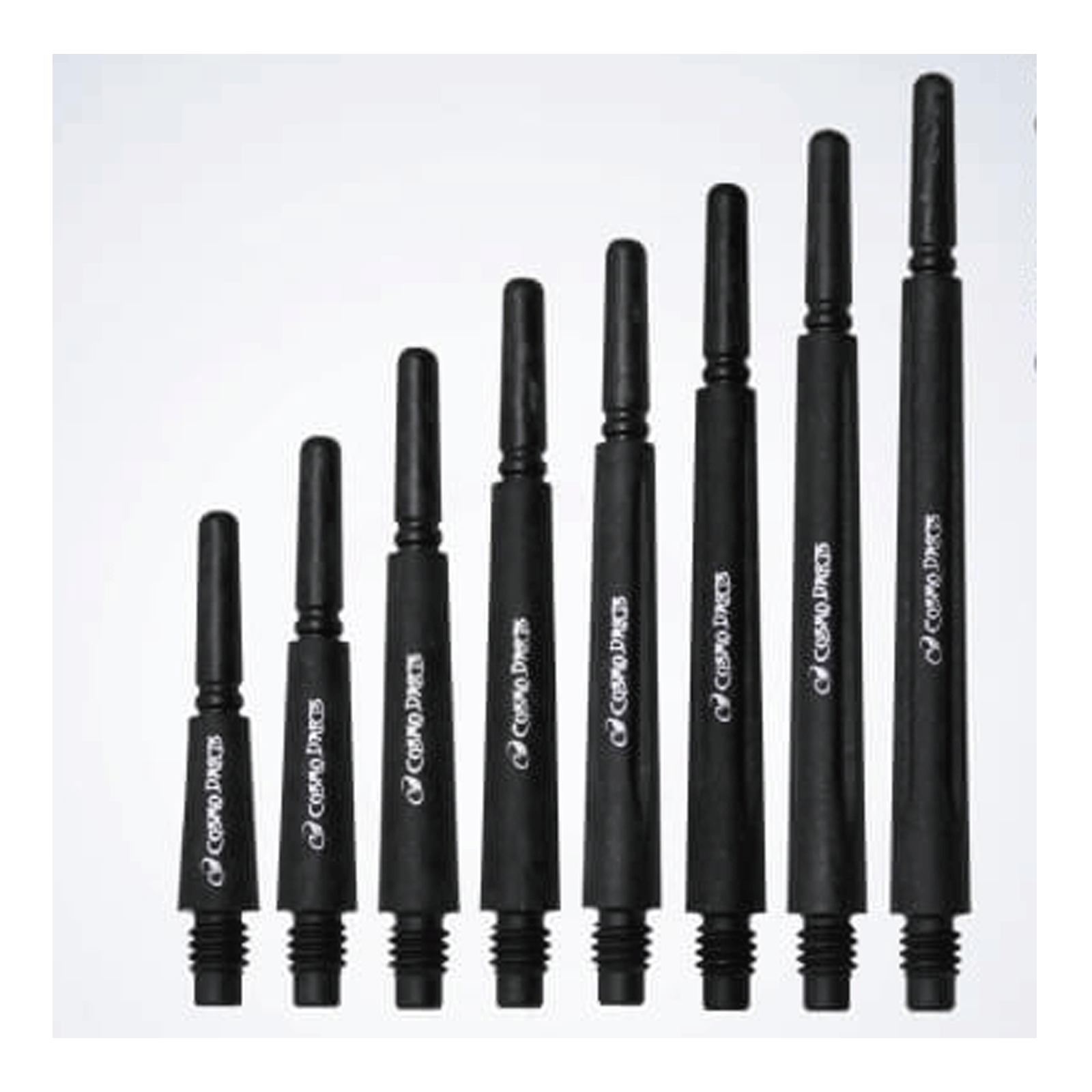 Cosmo Carbon Black - Normal Locked - Size 3 (24mm) 1 Set (4 Shafts)
