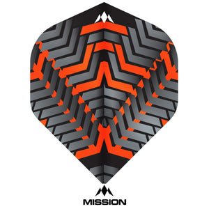 Mission Vex Flights - 100 micron - Black/Orange