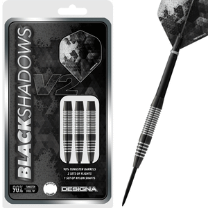 Designa Black Shadows V2 Steel Tip Tungsten Darts M3 - 25g